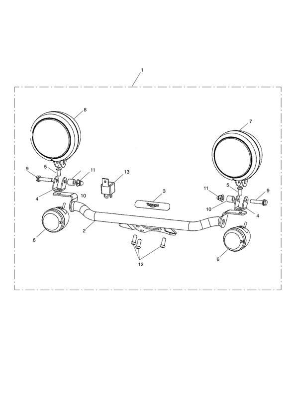 Diagram Auxillary Lamps Kit for your 2008 Triumph Thunderbird   