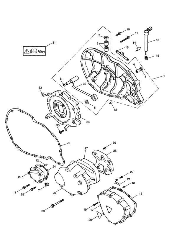 Diagram Engine Covers - Bonneville T100 for your 2004 Triumph Bonneville  T100 CARBS 