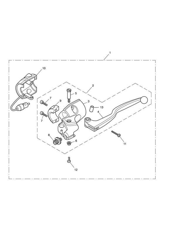 Diagram Clutch Controls and Switches - Bonneville for your 2008 Triumph Bonneville  from VIN 380777/ SE 