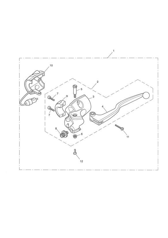 Diagram Clutch Controls and Switches - Bonneville T100 for your Triumph Bonneville  