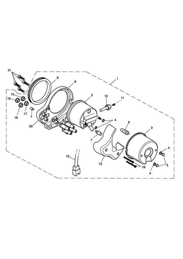 Diagram Instruments Bonneville for your 2005 Triumph Bonneville  T100 CARBS 