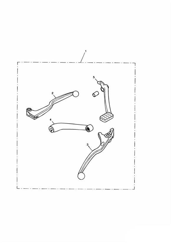 Diagram Lever Kit, Chrome for your 2015 Triumph Thruxton  900 EFI 