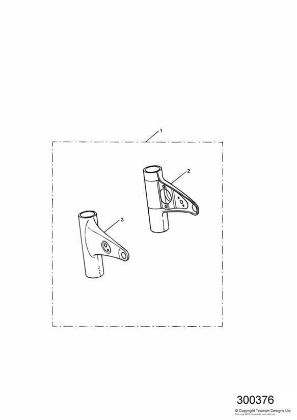 Diagram Headlight Bracket, LH for your 2012 Triumph Scrambler  EFI 