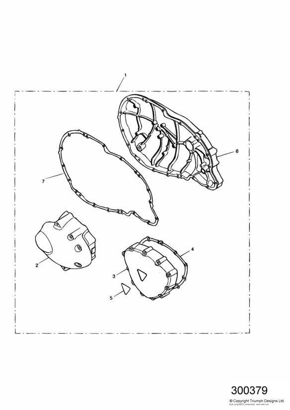 Diagram Chrome Kit, Engine Covers for your 2004 Triumph Bonneville  T100 CARBS 