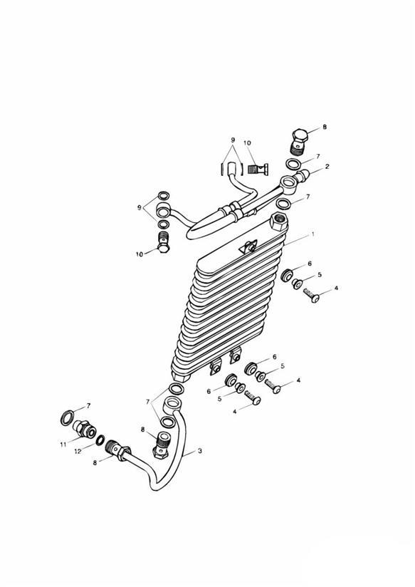 Diagram Cooling System for your 1995 Triumph Thunderbird  Standard 