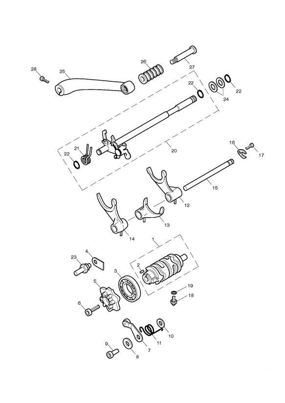 Diagram Gear Selector & Pedal for your 2017 Triumph Bonneville   