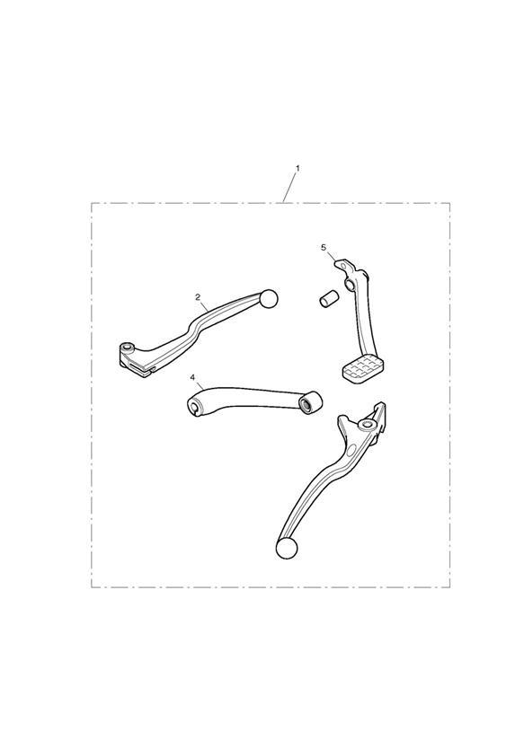 Diagram Lever Kit, Chrome for your 2015 Triumph Thruxton  900 EFI 