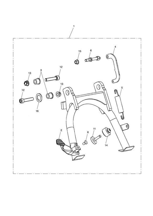 Diagram Centre Stand Kit for your 2014 Triumph Bonneville from VIN 380777/ SE  