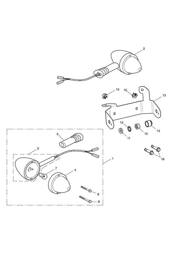 Diagram Front Indicators for your Triumph