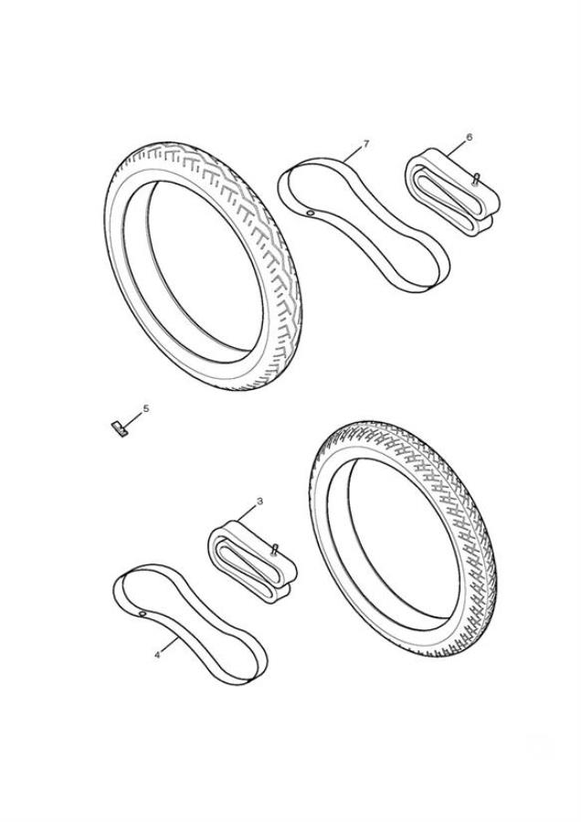 Diagram Tyres, Valves & Balance Weights for your 2020 Triumph Bonneville T100 EFI  