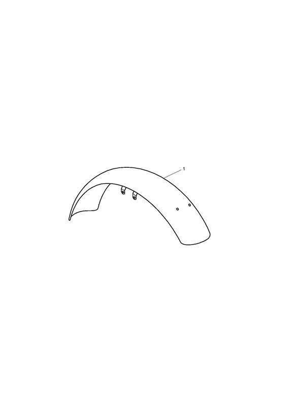 Full size assembly image of Mudguard, Front, Chrome (1/1)