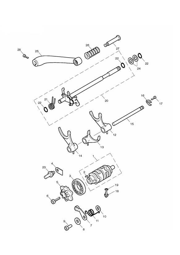 Diagram Gear Selectors & Pedal for your 2019 Triumph Bonneville   