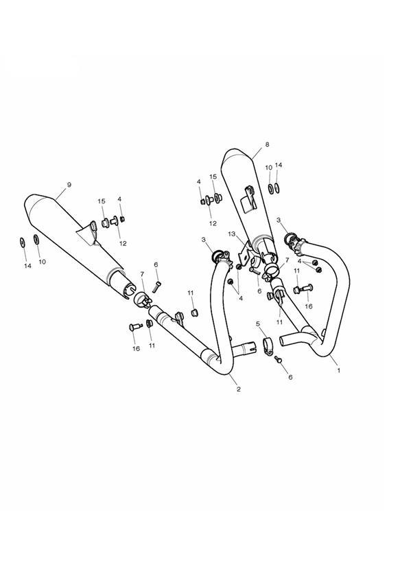 Diagram Exhaust System for your 2017 Triumph Bonneville   