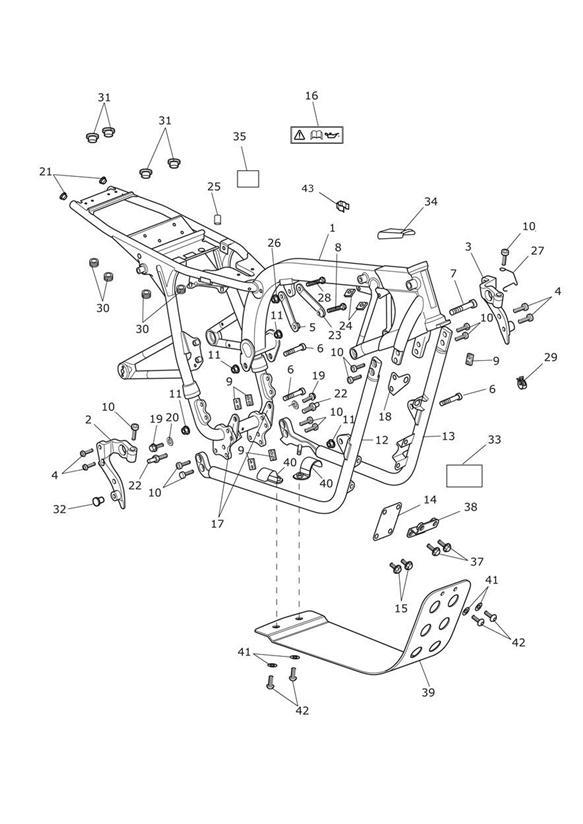 Diagram Main Frame & Fittings for your 2019 Triumph Bonneville   