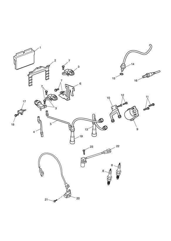 Diagram Ignition System for your 2011 Triumph Bonneville  from VIN 380777/ SE 