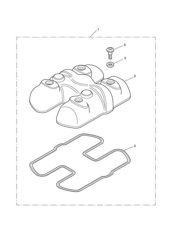 Diagram Cam Cover Kit, Chrome for your 2007 Triumph Bonneville  from VIN 380777/ SE 