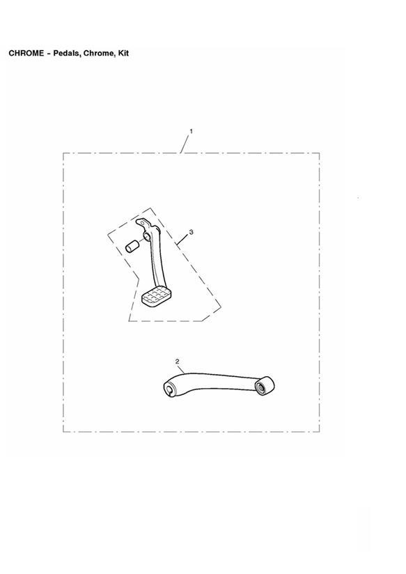 Diagram Pedals, Chrome, Kit for your 2015 Triumph Thruxton  900 EFI 