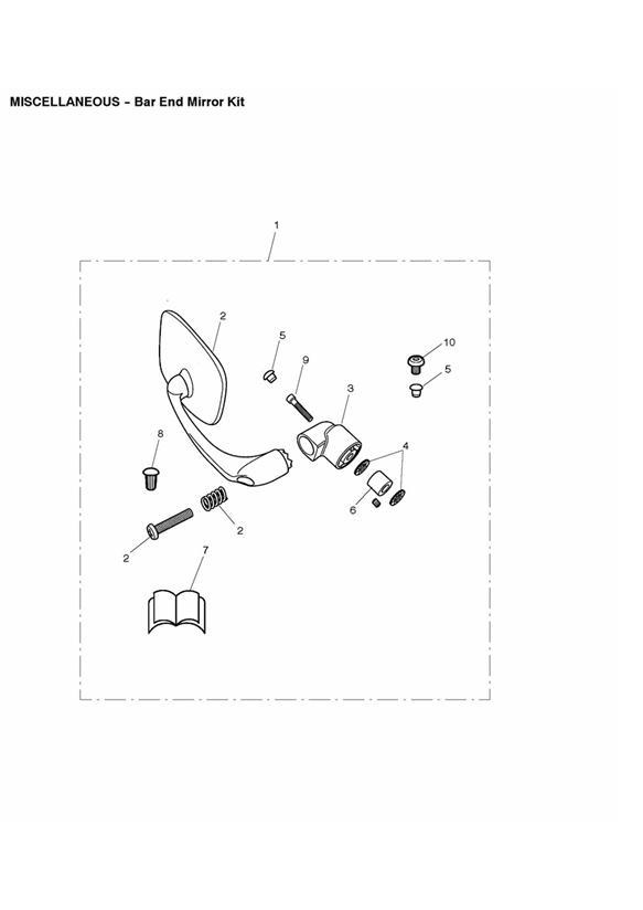 Diagram Bar End Mirror Kit for your 2007 Triumph Bonneville  from VIN 380777/ SE 