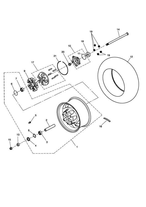 2016 Triumph Thunderbird Spacer, Wheel, 20 177.93. Rear, Drive, Final ...