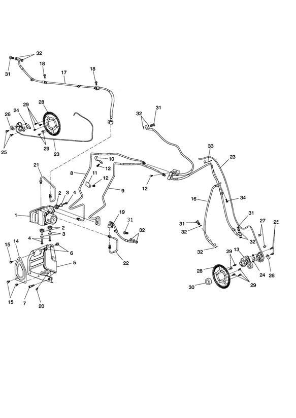 Diagram ABS Components - Roadster Versions Only for your 2015 Triumph Thruxton  900 EFI 