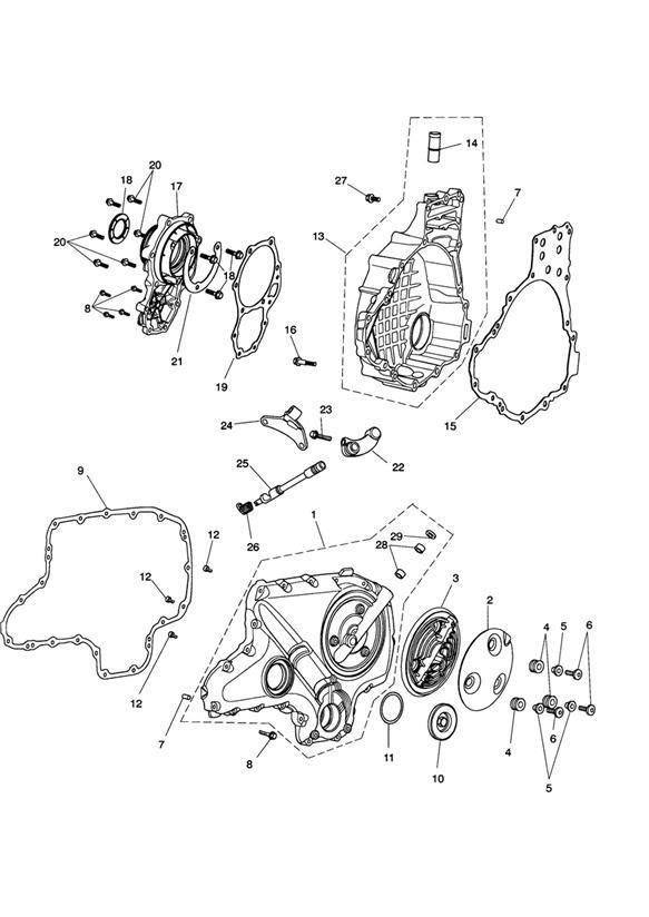 Diagram Engine Covers for your 2016 Triumph Tiger 800  