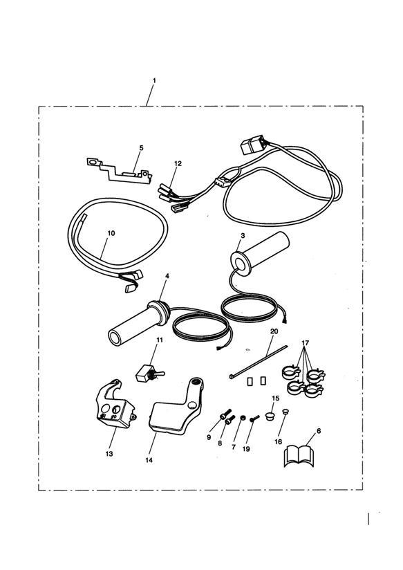 Diagram Heated Grip Kit >237540 for your 2010 Triumph Rocket III Touring  