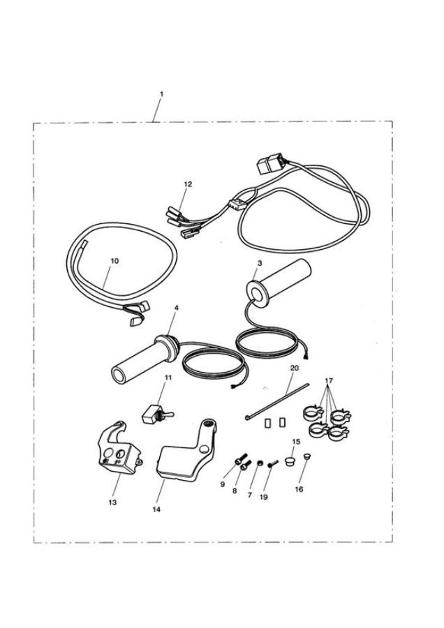 Diagram Heated Grip Kit 237541> for your 2010 Triumph Rocket III Touring  