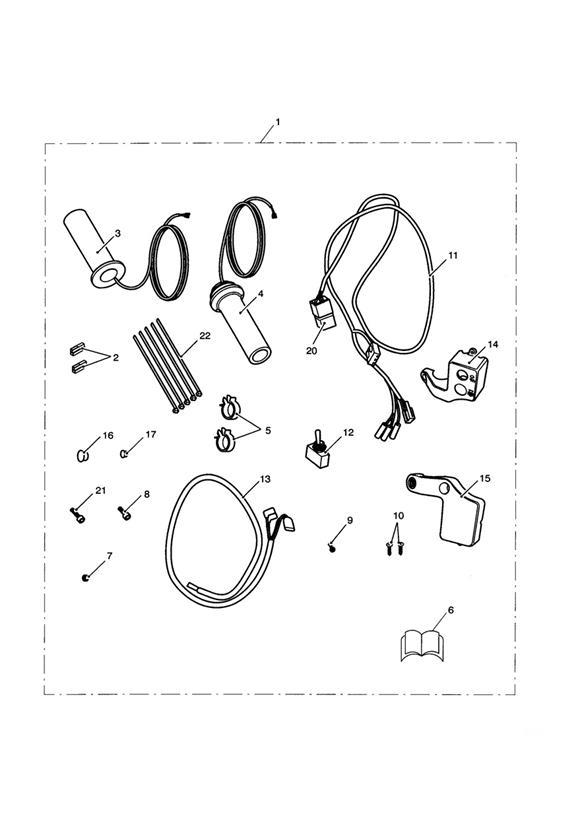 Diagram Heated Grip Kit - Roadster Only for your 2006 Triumph Daytona   