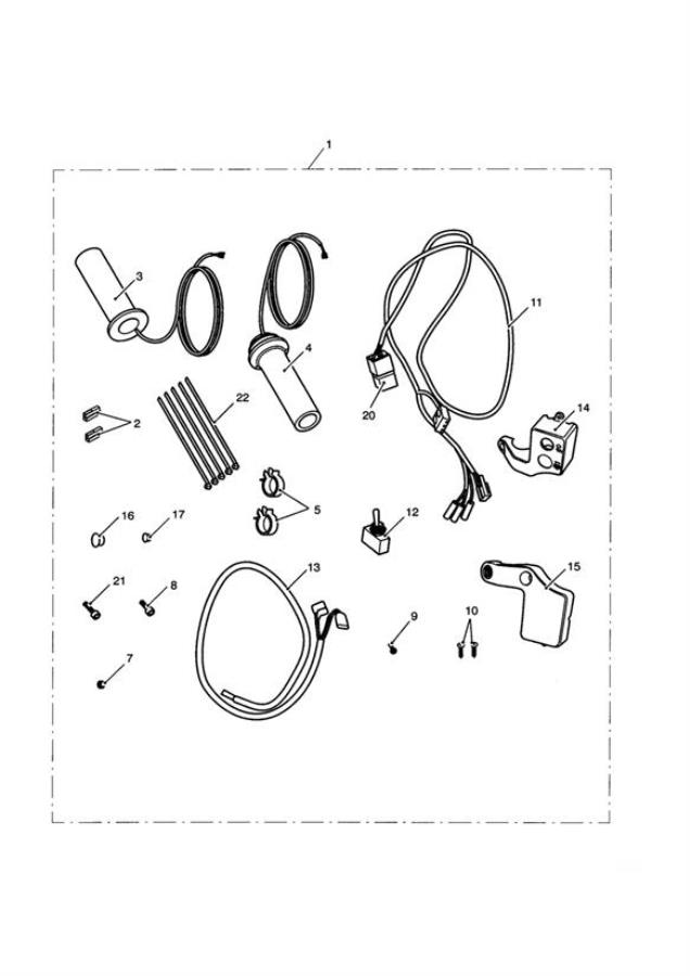 Diagram Heated Grip Kit - Roadster Only for your 2021 Triumph Bonneville Speedmaster   