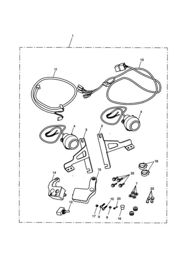 Diagram Fog Light Kit > 237540 for your 2010 Triumph Rocket III Touring  