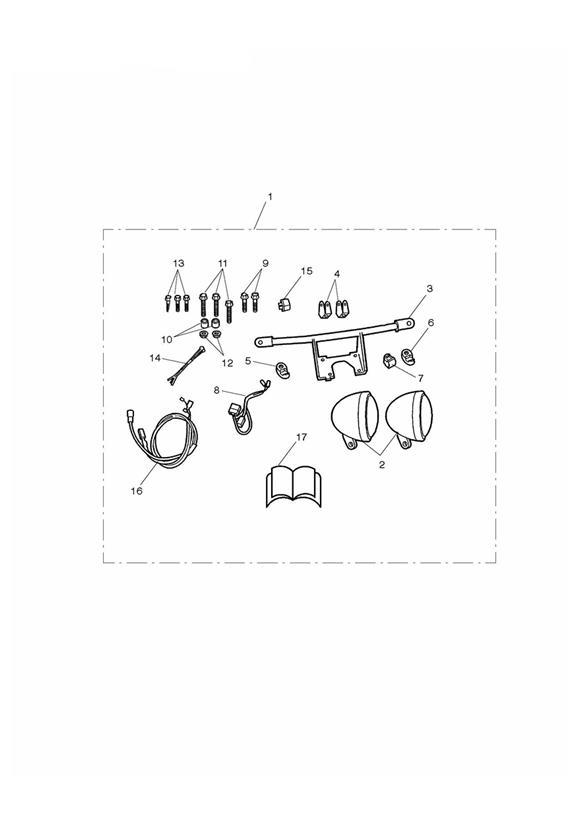 Diagram Auxiliary Lamps Kit for your 2008 Triumph Thunderbird   