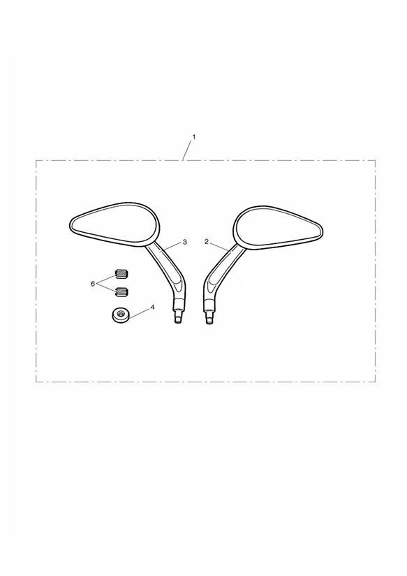 Diagram Teardrop Styled Mirror Kit, Drilled for your 2008 Triumph Rocket III  Touring 