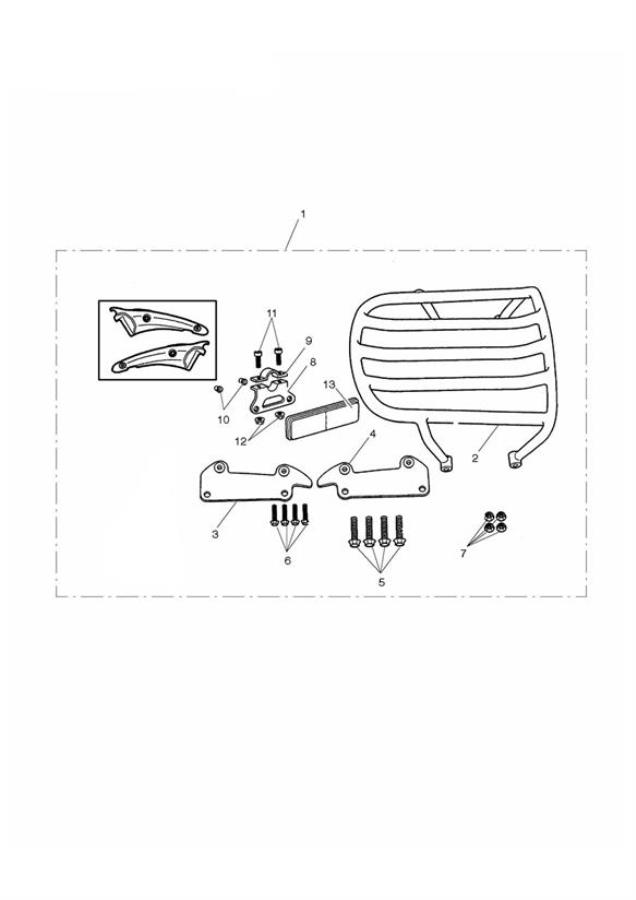 Diagram Solo Luggage Rack Kit for your 2008 Triumph Rocket III  Touring 