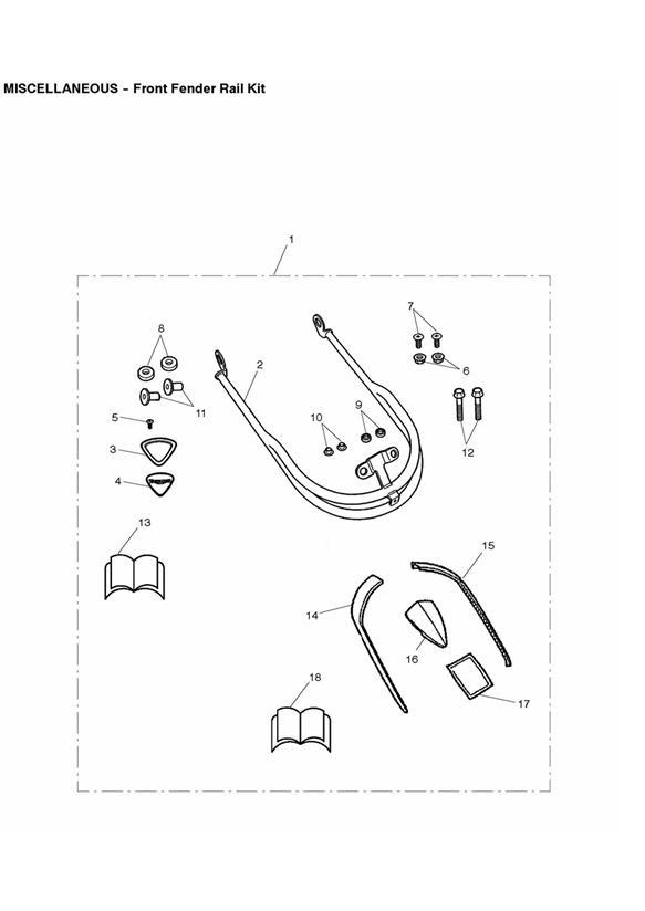 Diagram Front Fender Rail Kit for your 2010 Triumph Rocket III Touring  