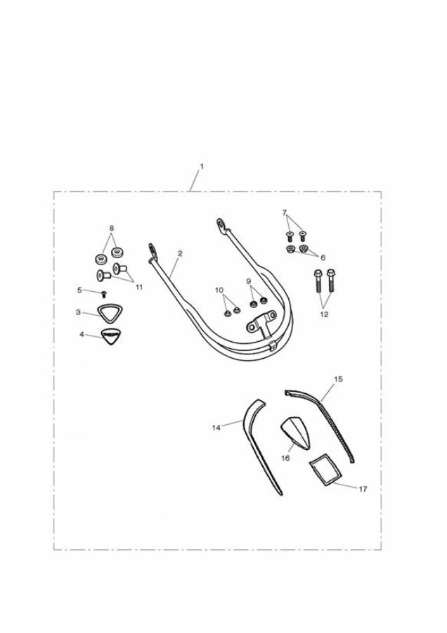 Diagram Front Fender Rail Kit for your 2008 Triumph Rocket III  Touring 