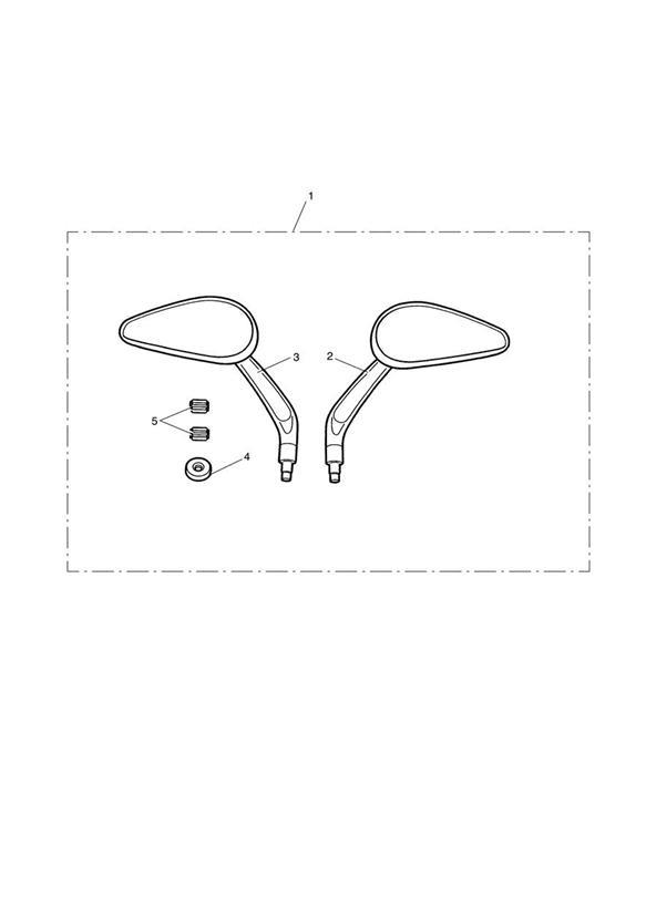 Diagram Mirror Kit, Teardrop Style, Black for your 2008 Triumph Rocket III  Touring 