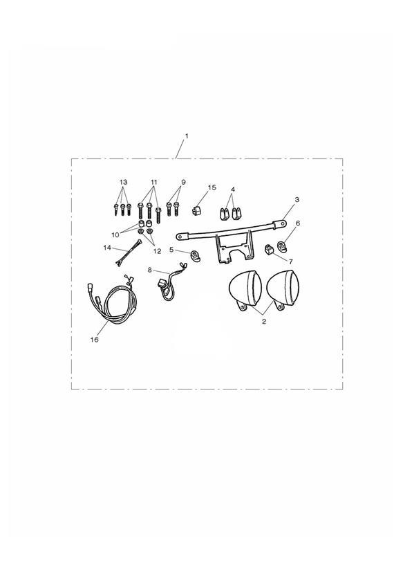 Diagram Auxiliary Lamps Kit for your 2009 Triumph Rocket III   