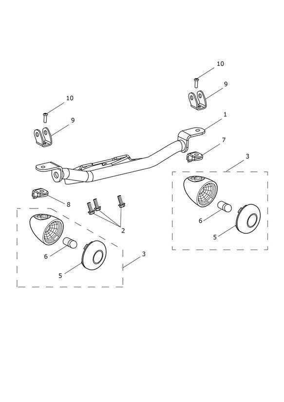 Diagram Front Indicators - 574821 > US, CA & BR for your 2008 Triumph Rocket III  Touring 