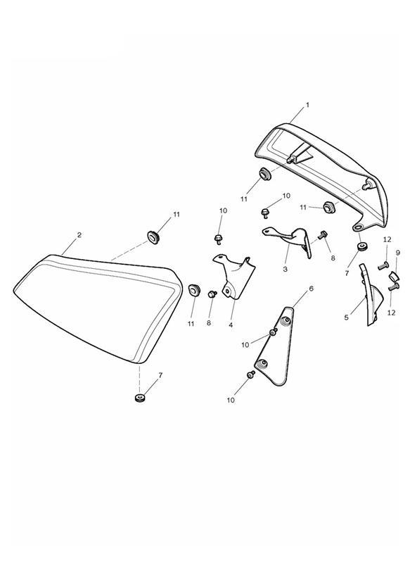 Diagram Side & Infill Panels for your 2008 Triumph Rocket III  Touring 