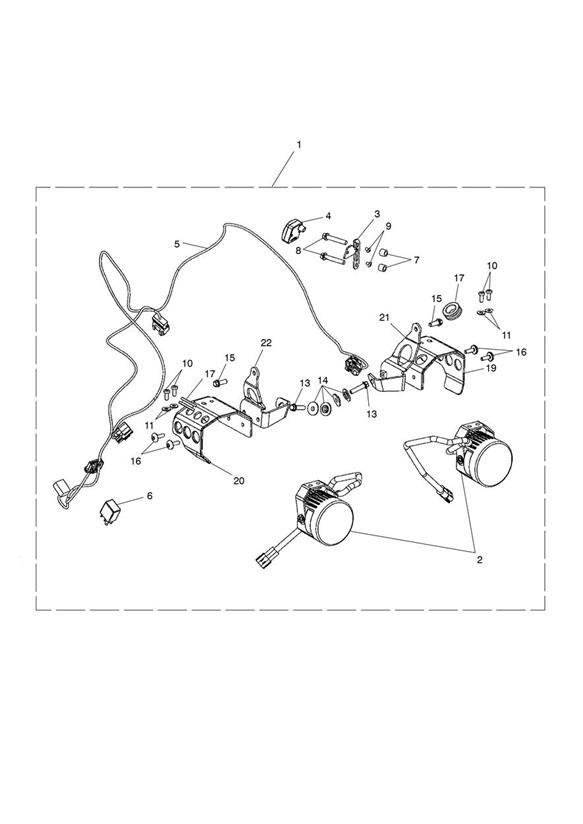 Diagram Fog Light Kit, LED for your 2010 Triumph Rocket III Touring  