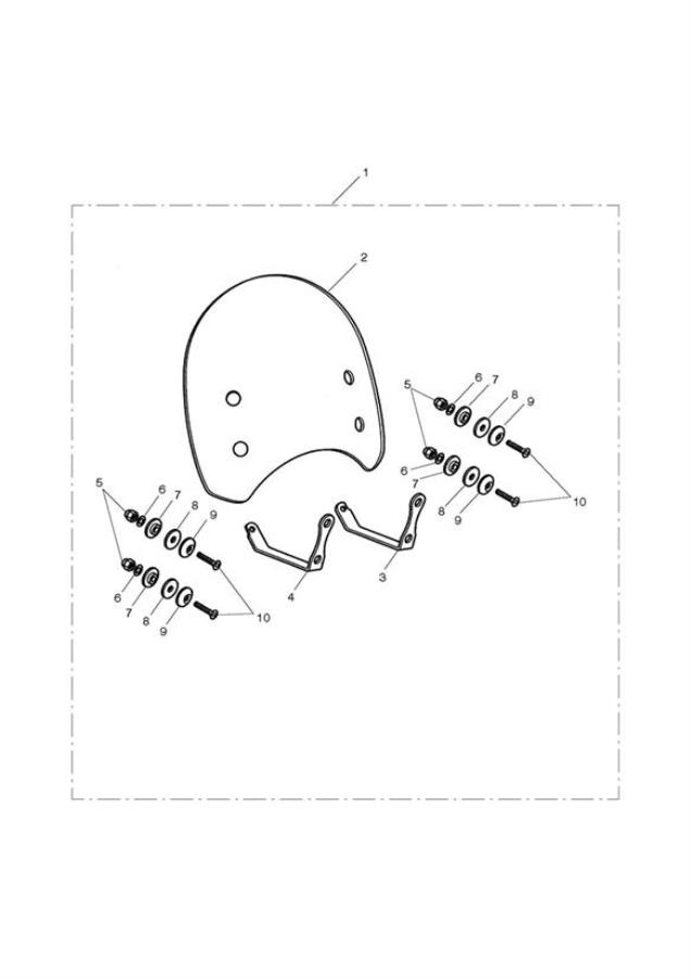 Diagram Flyscreen Kit, Clear > 436149 for your 2011 Triumph Scrambler  EFI 