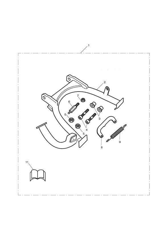 Diagram Centrestand Kit for your 2006 Triumph Scrambler  EFI 