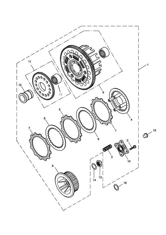 Diagram Clutch for your 2001 Triumph Speed Triple   