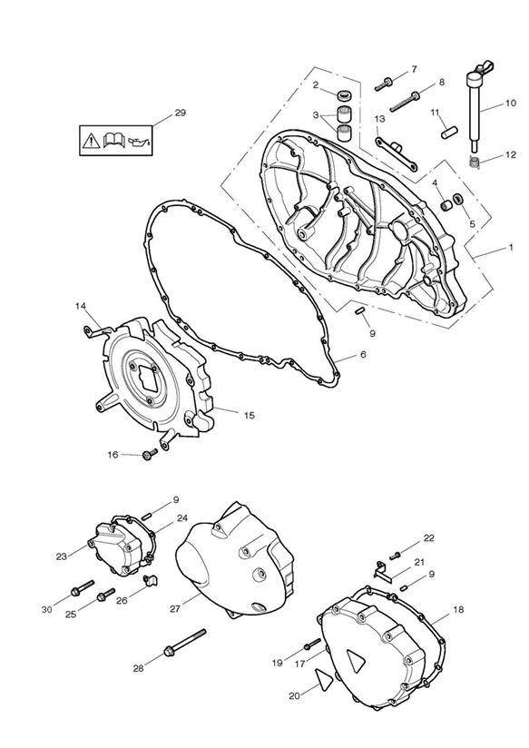 Diagram Engine Covers for your Triumph