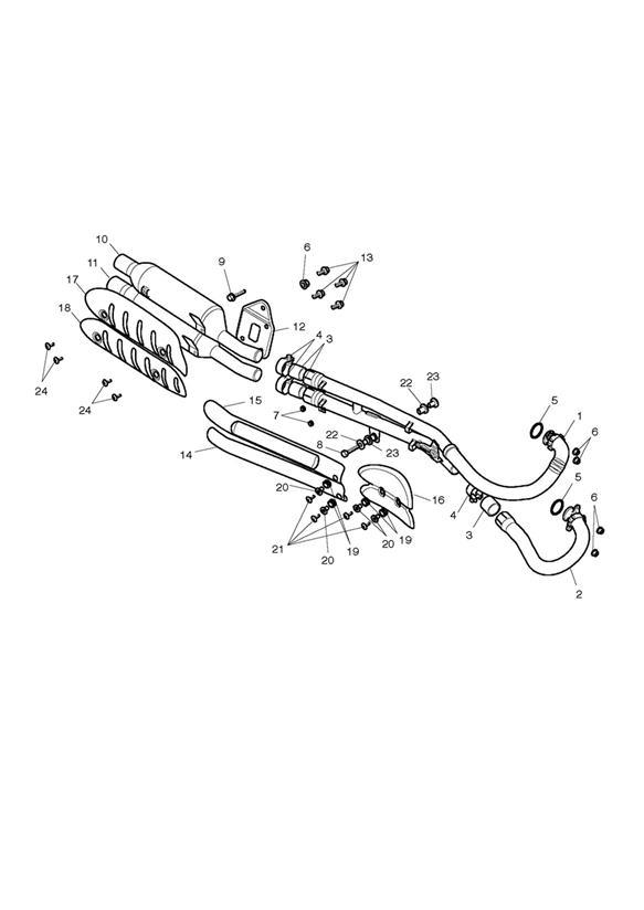 Diagram Exhaust System for your 2022 Triumph Bonneville Bobber   