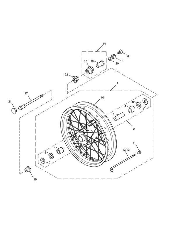 Diagram Front Wheel for your 2017 Triumph Bonneville  from VIN 380777/ SE 