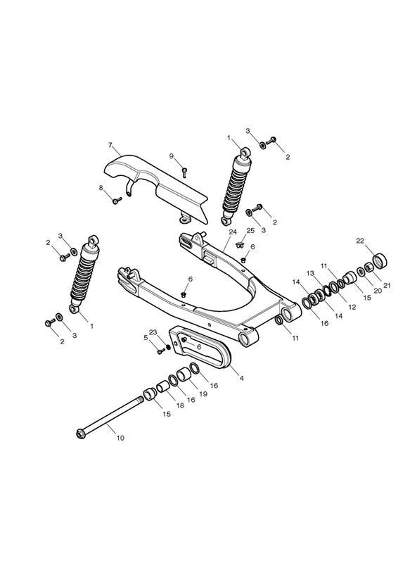 Diagram Rear Suspension for your Triumph