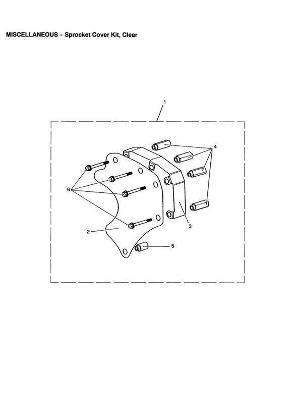 Diagram Sprocket Cover Kit, Clear for your 2018 Triumph Speed Triple   