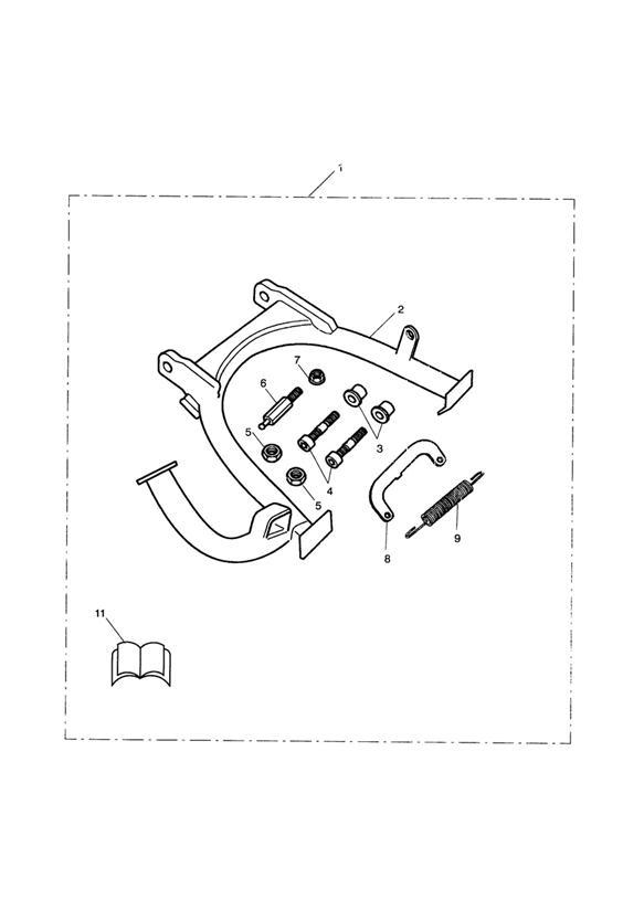 Diagram Centrestand Kit for your 2014 Triumph Bonneville from VIN 380777/ SE  