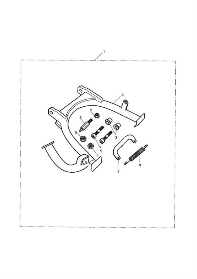 Diagram Centrestand Kit for your 2014 Triumph Bonneville from VIN 380777/ SE  